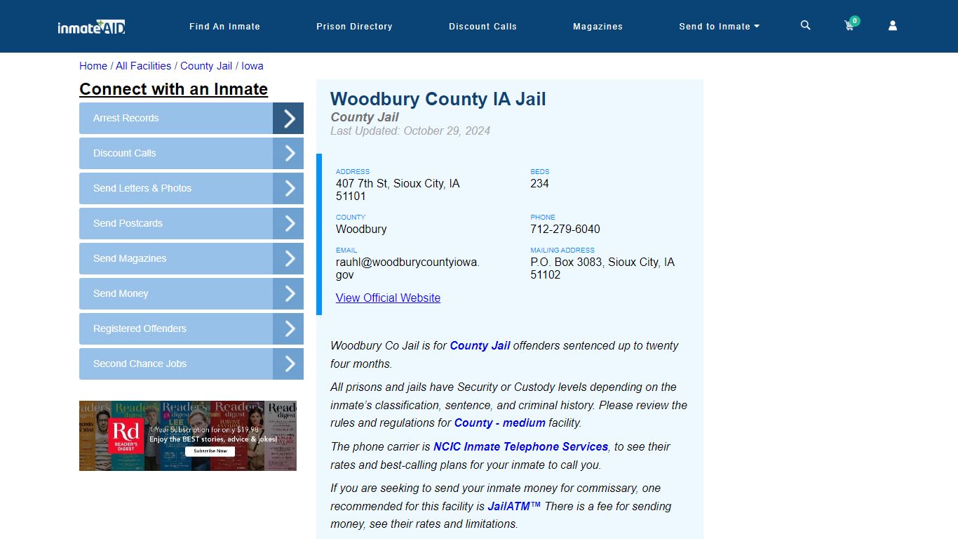 Woodbury County IA Jail - Inmate Locator