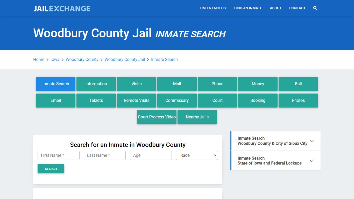 Woodbury County Jail, IA Inmate Search: Roster & Mugshots