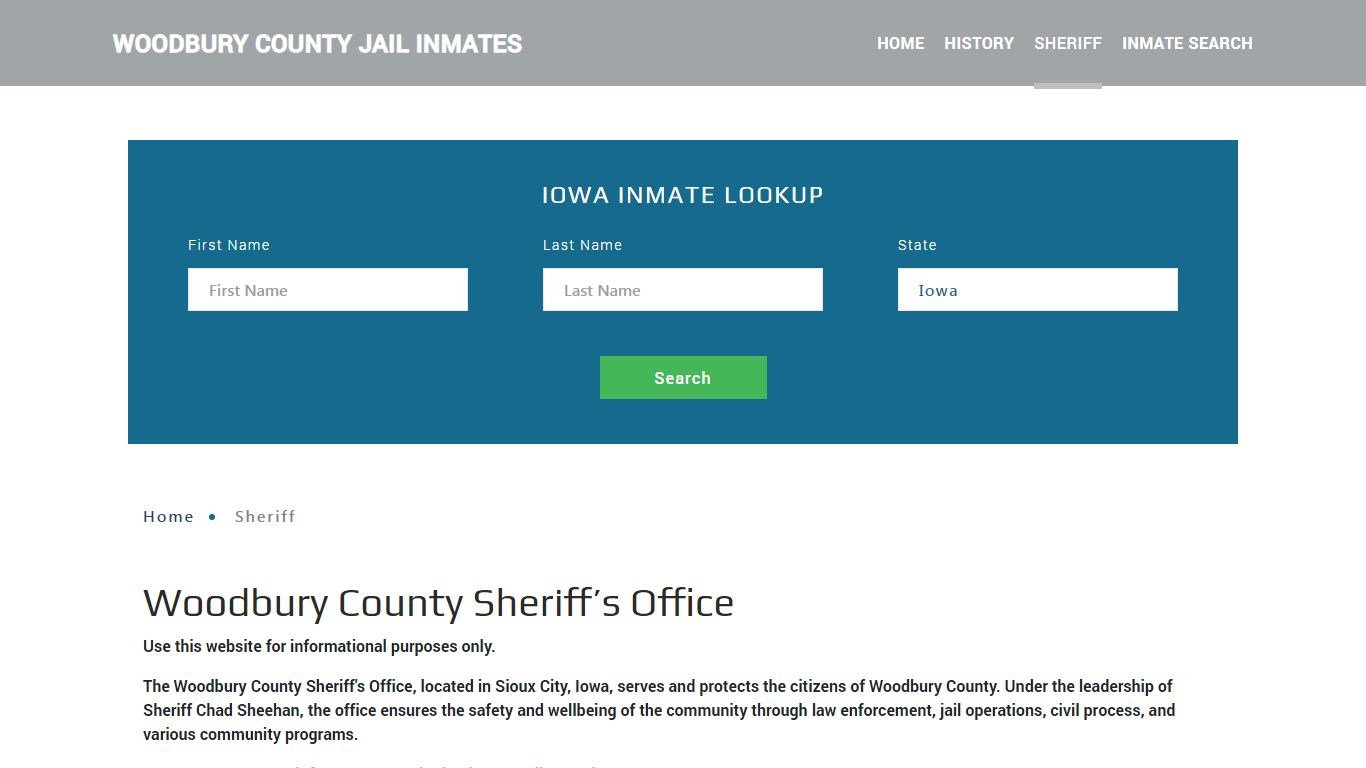 Woodbury County Sheriff, IA Arrest Warrant Lookup