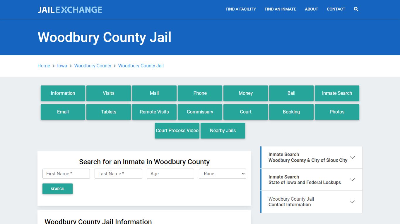 Woodbury County Jail Roster Lookup, IA, Inmate Search